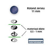 Drukknopen set | 11 mm | Roland Jersey | blauw | 15 stuks Drukknopen KIN - 11 - ROLAND - BLAUW - 1981 8590265080692
